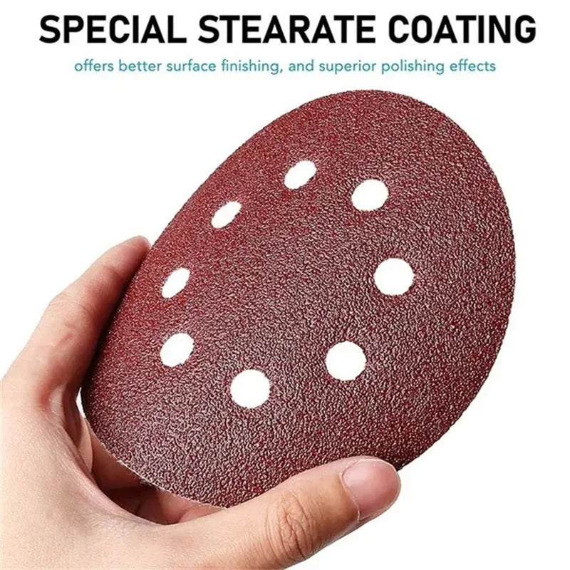 8 Hole 125mm Sandpaper Woodworking Metal Grinding Disc Abrasive