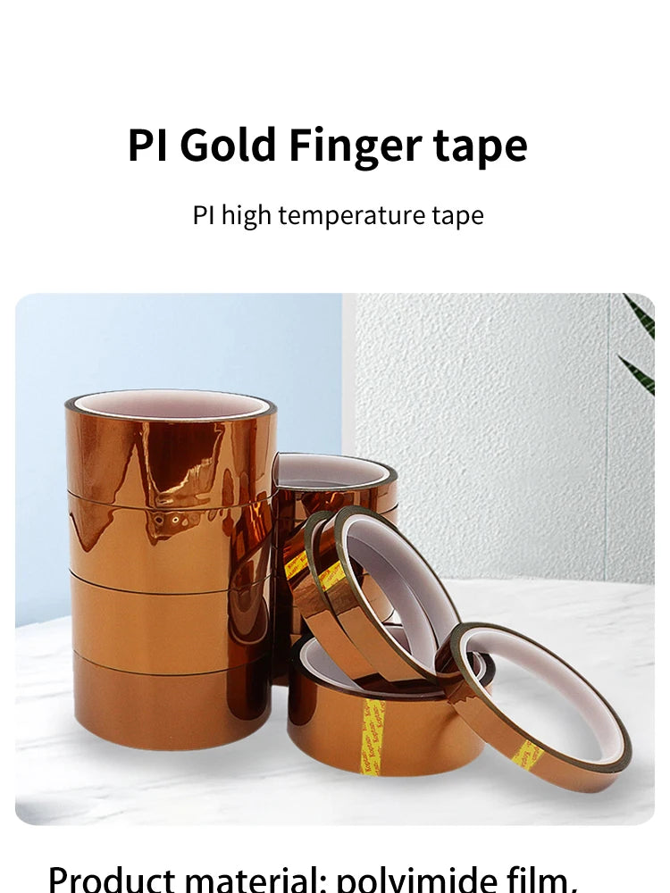 30m Long Gold Finger High Temperature Resistant Tape Polyimide Tape