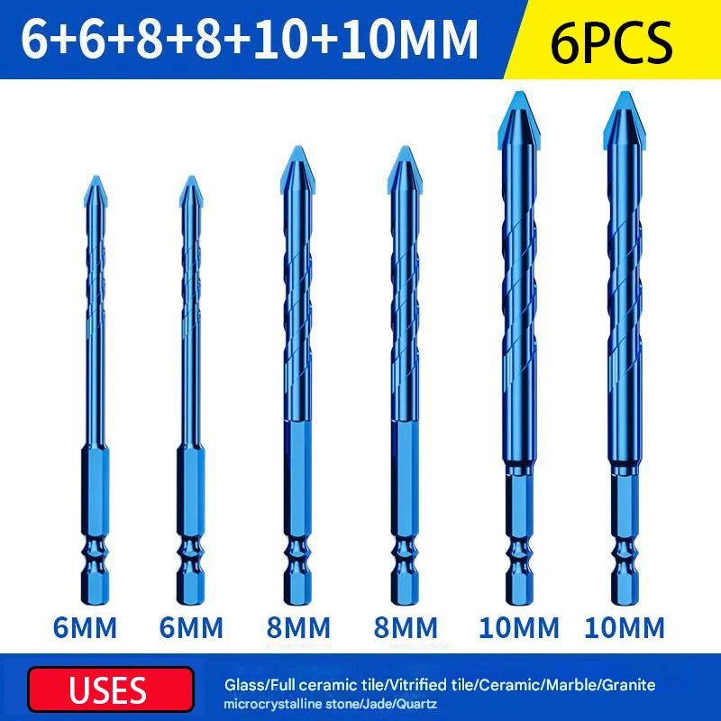 10/5/2PCS Eccentric Drill Bits Set Ceramic Tile Drill Bit Set