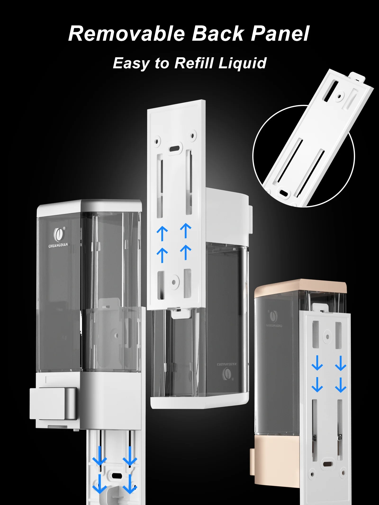 Clear Liquid Soap Dispenser for Shampoo Conditioner Lotion Shower Gel
