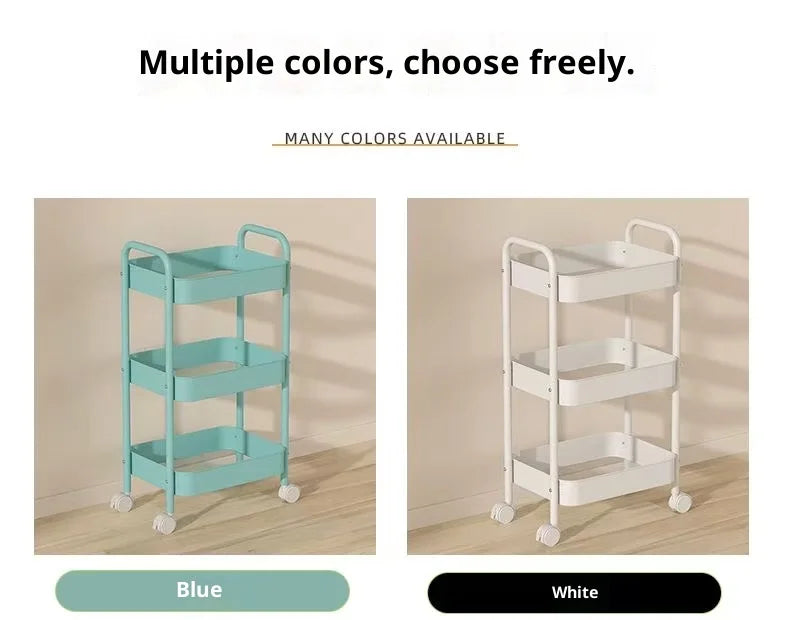 Small Trolley Multi-Layer Mobile Storage Rack