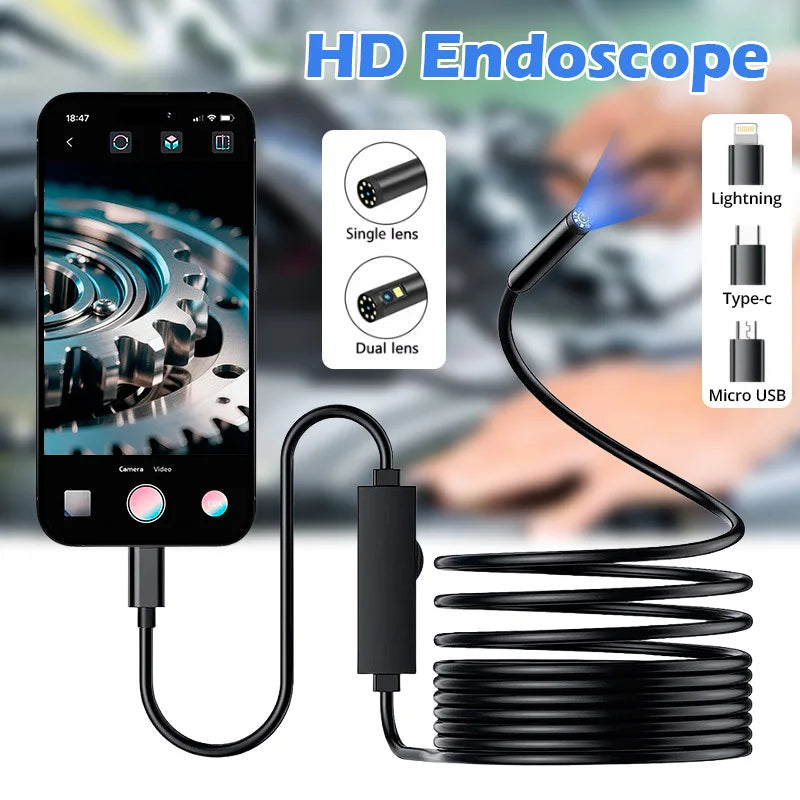 Endoscope Inspection Camera Micro USB/Type-C/IOS Mini Inspection