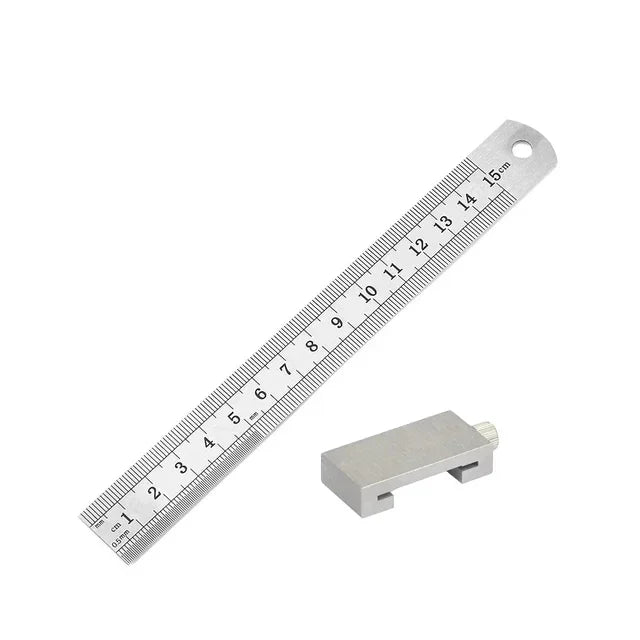 Woodworking Steel Ruler Positioning & Limit Block Marking Gauge — 1