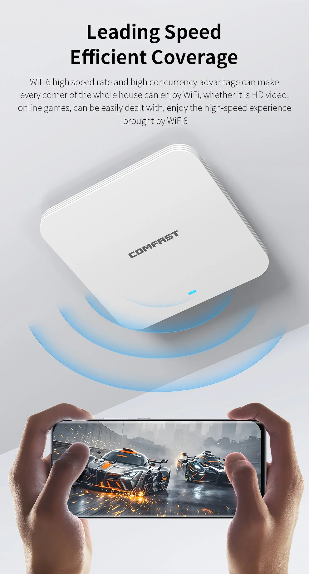 AX3000 In-Wall WiFi 6 Access Point – 3000Mbps Dual Band 48V PoE
