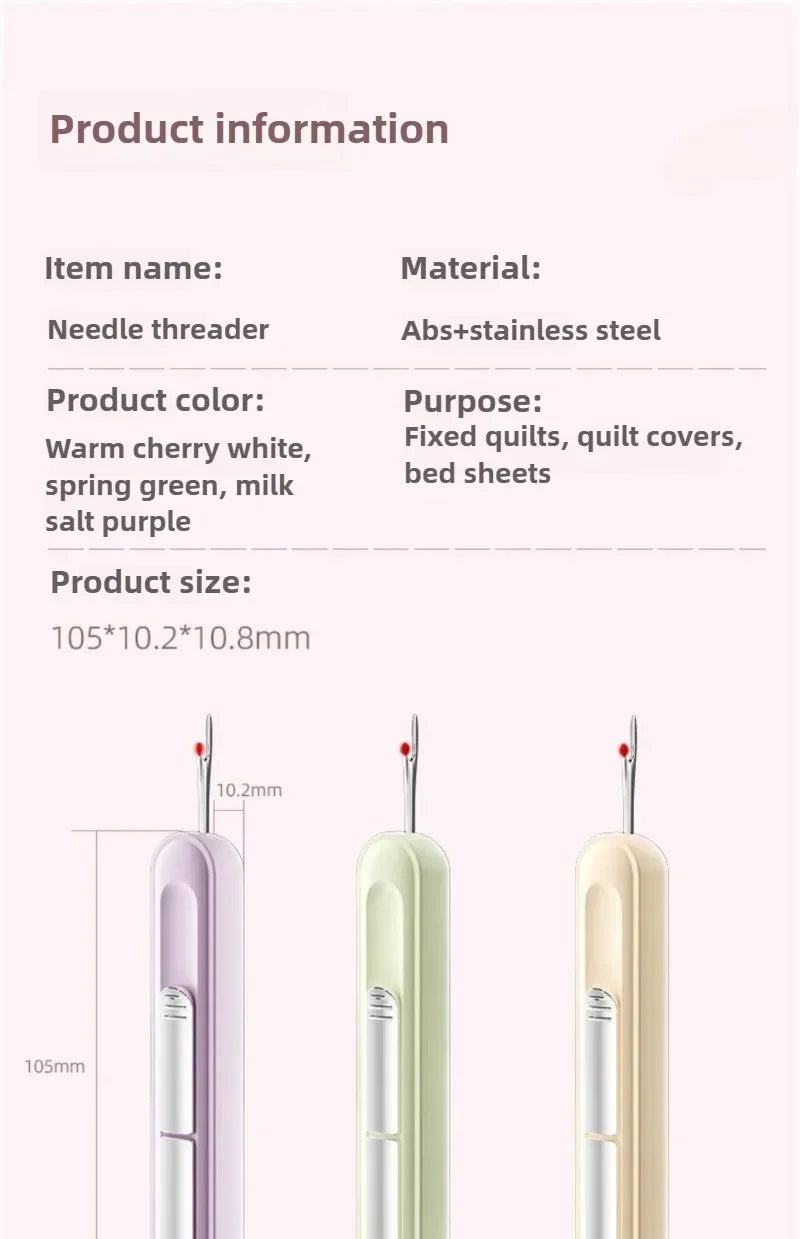2 In 1 Needle Threader and Seam Ripper Tool Multifunctional Sewing