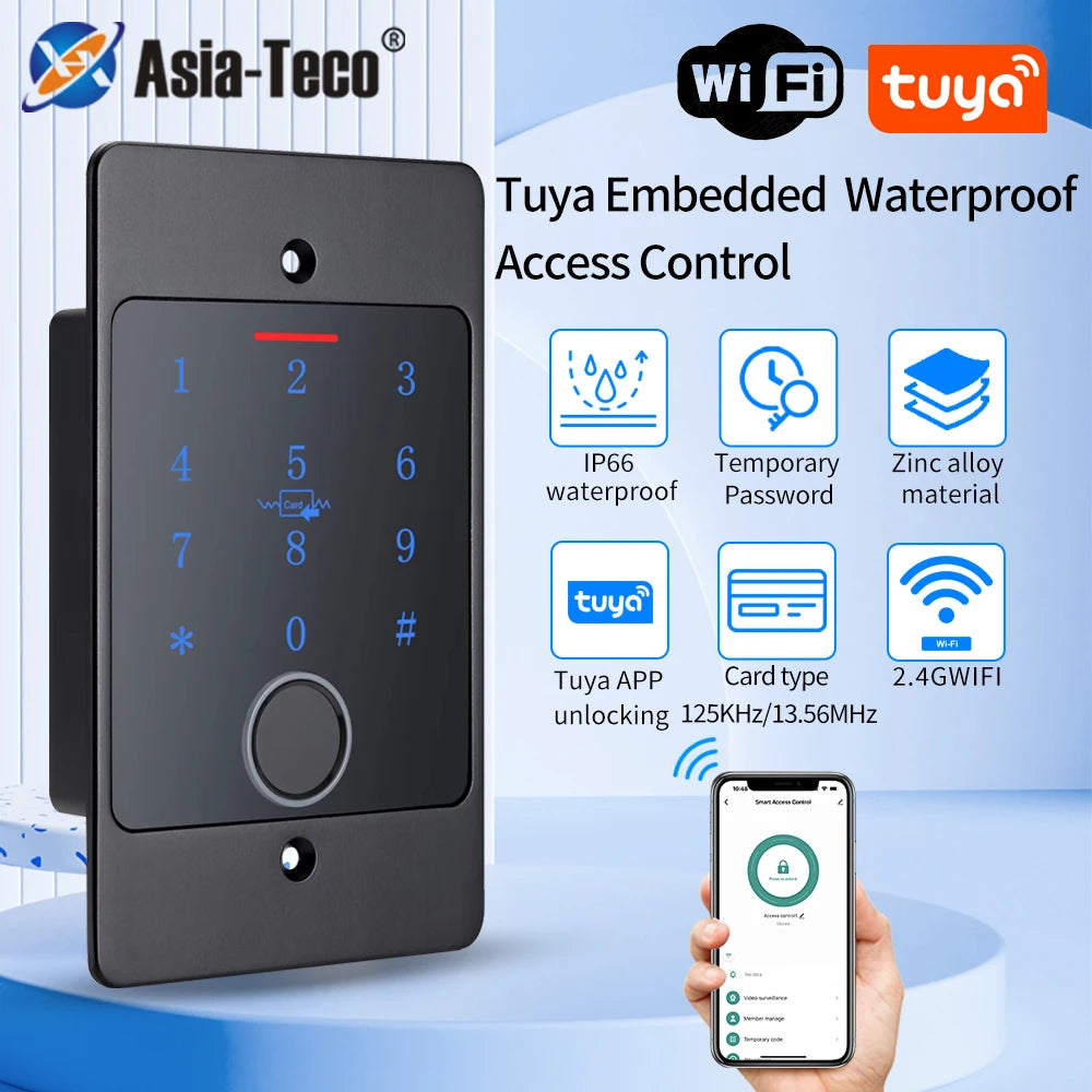 Tuya Wifi Standalone Fingerprint Access Control Keypad Metal