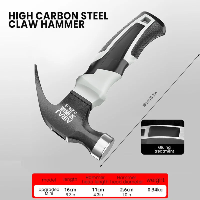 Multifunctional Mini Claw Hammer, Anti Slip And Shockproof Hammer