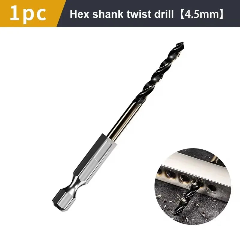 1.5-7.5mm Hex Shank Twist Drill Bit Wood Metal Hole Cutter Core
