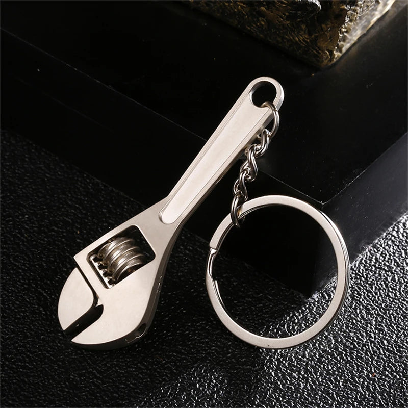 Creative Tool Adjustable Wrench Spanner Key Chain, Metal Keychain