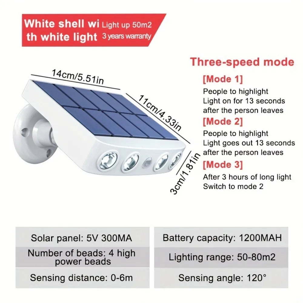 Powerful Solar Security LED Lights Outdoor Decor Sensor Motion 3