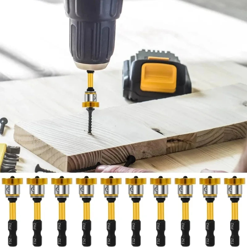 1/10pcs Magnetic PH2 Hex Shank Plasterboard Screwdriver Bit
