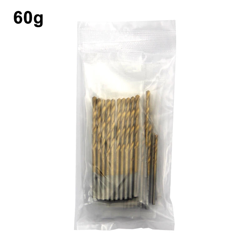 50-Piece Titanium Coated Twist Drill Set — 1mm to 3mm Small Precisi