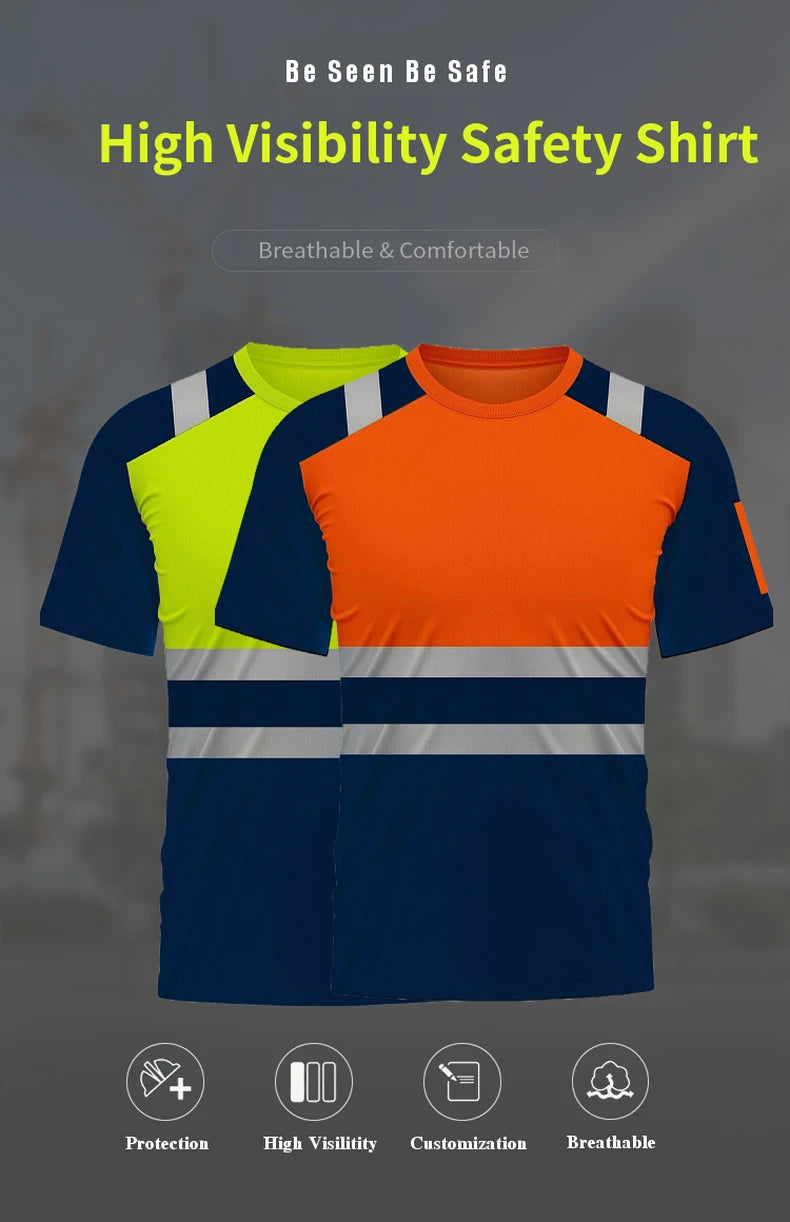 Men's Workwear Shirts Long Sleeve Hi Vis Shirts Workwear Hi Vis Work