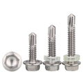 410 #8 #10 Stainless Hex Washer Head Self Drilling Screws 4.2mm/4.8...