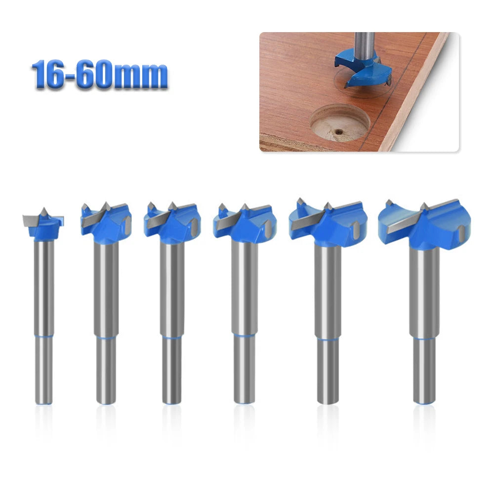 15-60mm Woodworking Hole Opener Flat Wing Hinge Hand Electric Reaming