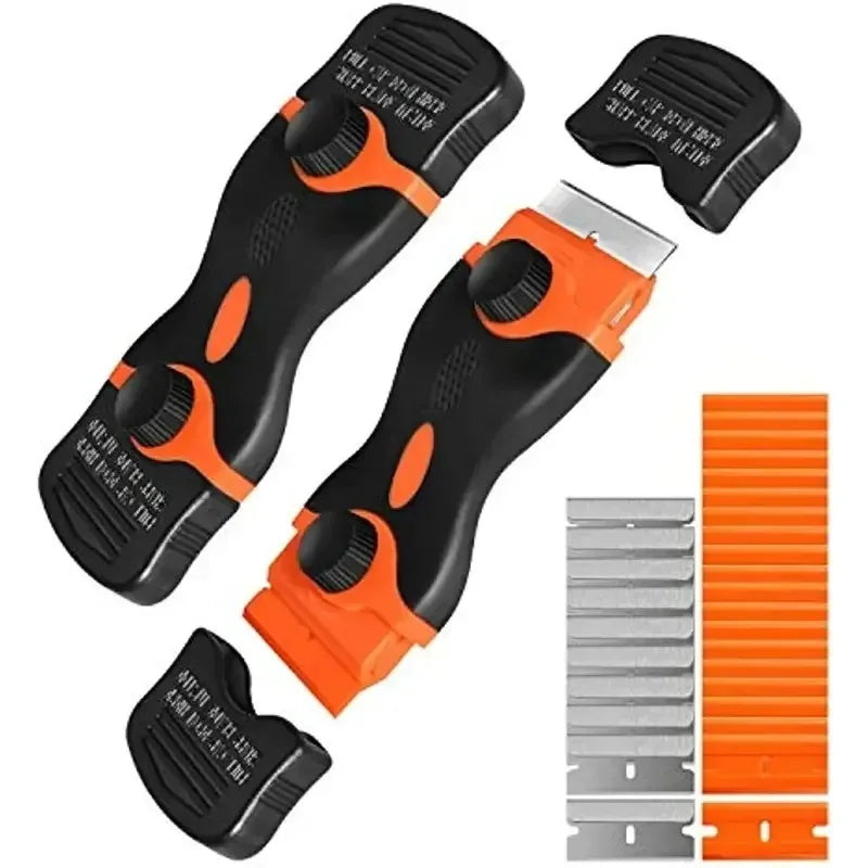 Plastic & Metal Razor Blade Scraper, Window Glass Cleaner, Vinyl Film