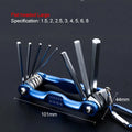 Portable Folding Hex Wrench Allen Set Metal Metric System Torx