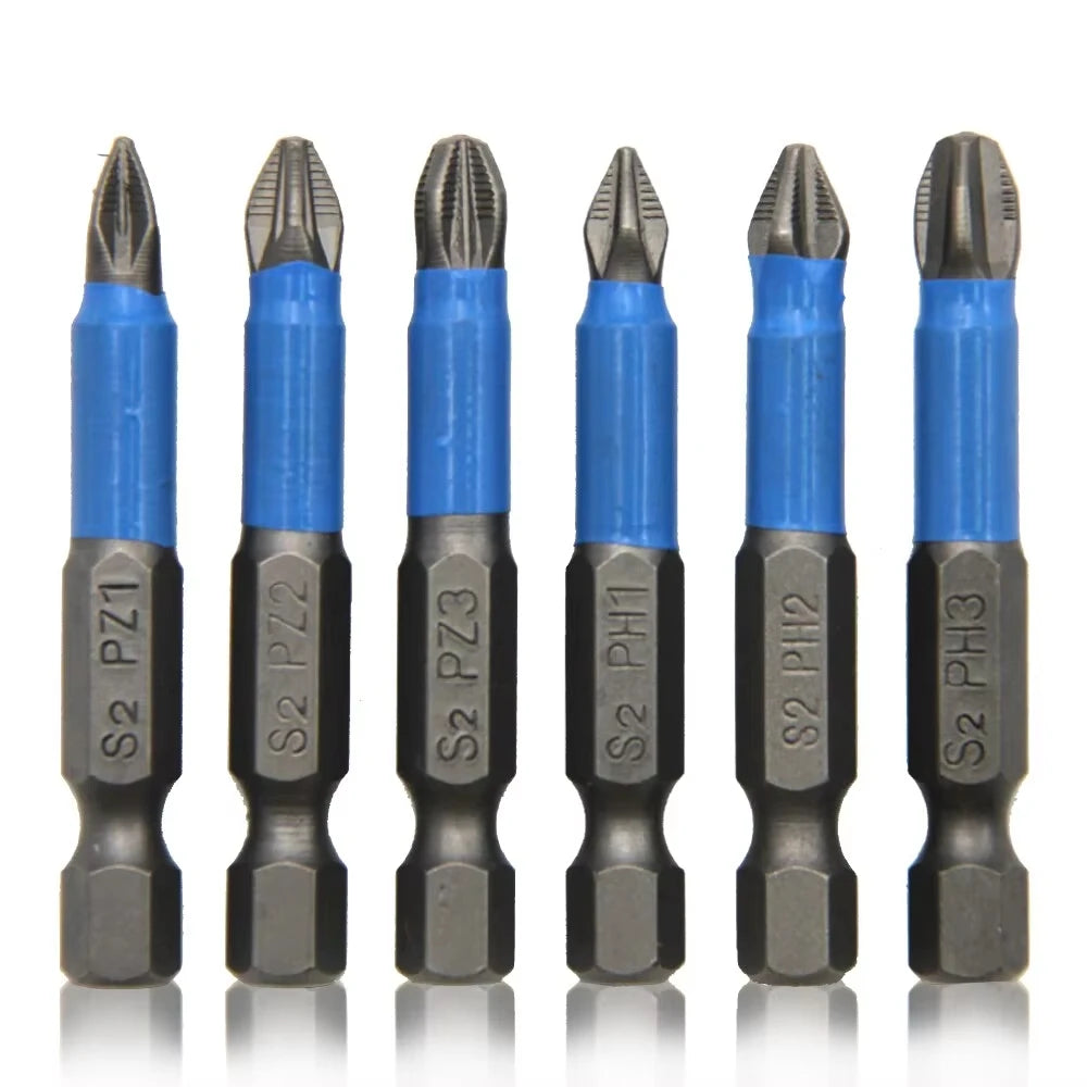 6-Piece Anti-Skid Hex Screwdriver Bit Set — PH1 PH - View 1