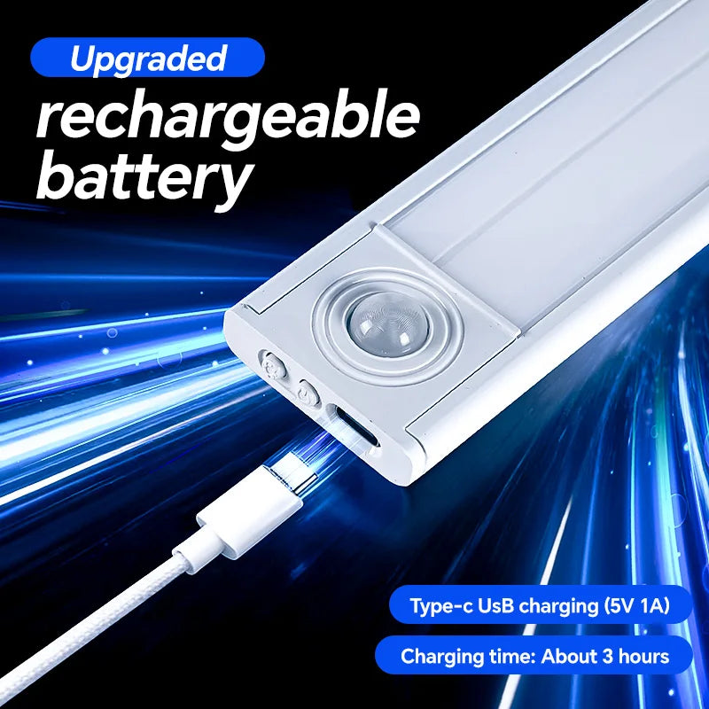 5V Type-C USB Rechargeable LED Motion Sensor Light Bar
