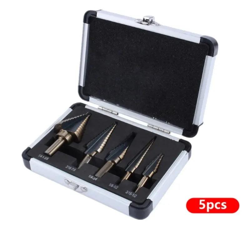 HSS 4241 Cobalt Multiple Hole 50 Sizes Step Drill Set Tools Aluminum