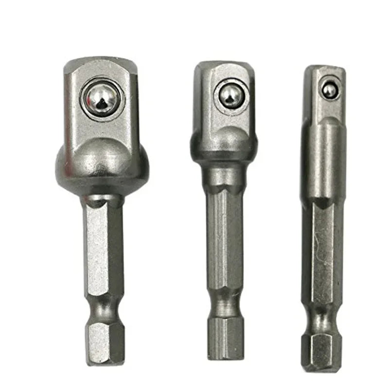 3-Piece Drill Socket Adapter Set — Impact Driver Extens - View 1