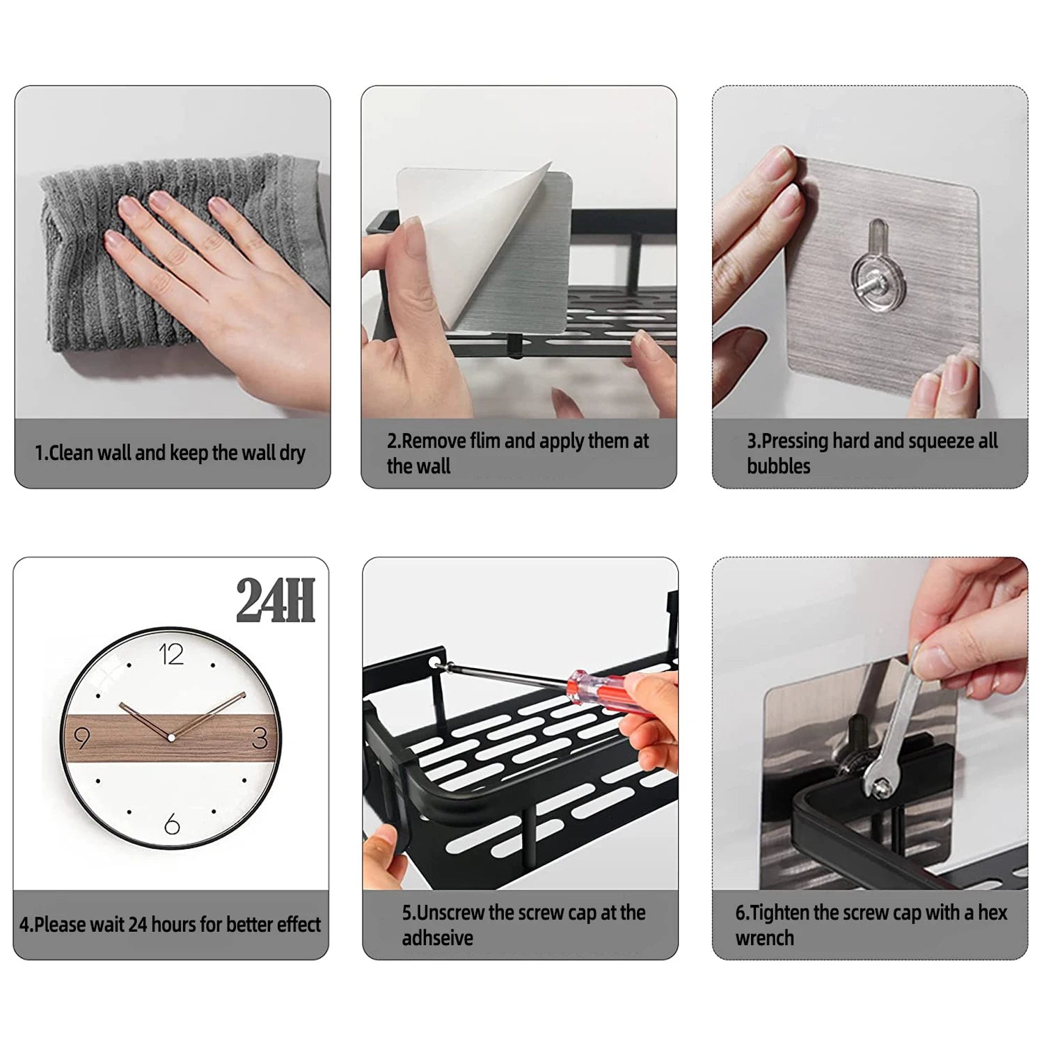 Bathroom No-Nail Shelf Shower Corner Shelf Aluminum Shampoo Shelf