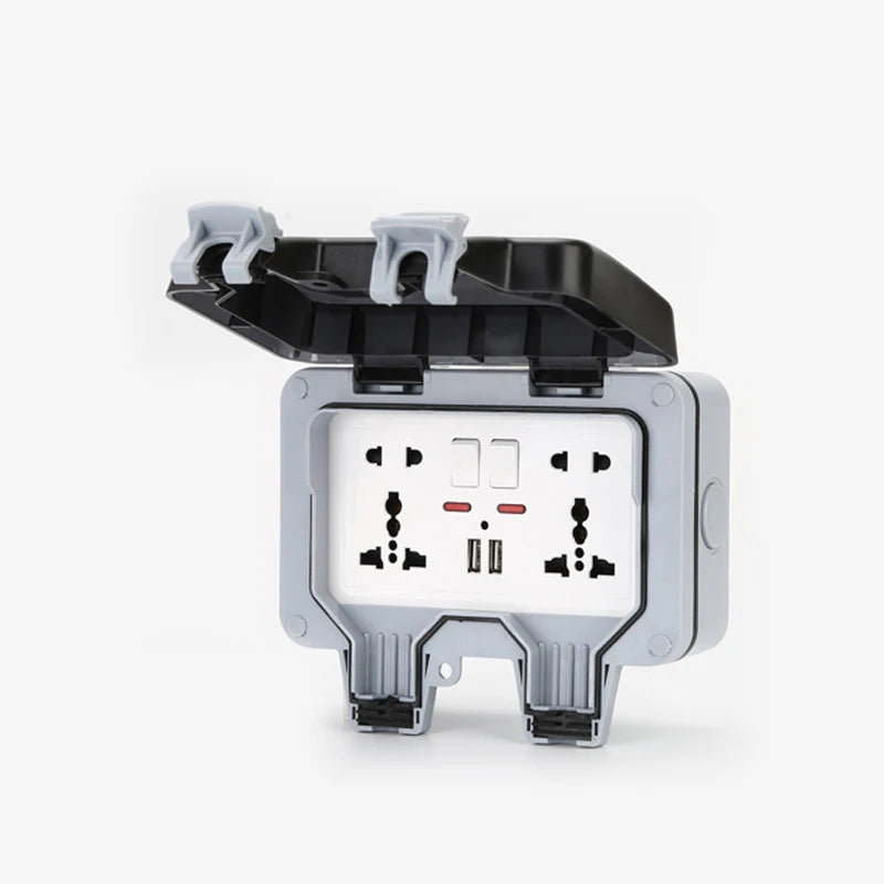 International Universal IP66 USB Wall Outdoor Waterproof Switch