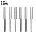 6Pcs Diamond Coated Cylindrical Burr 4-5.5mm Chainsaw Sharpener Stone