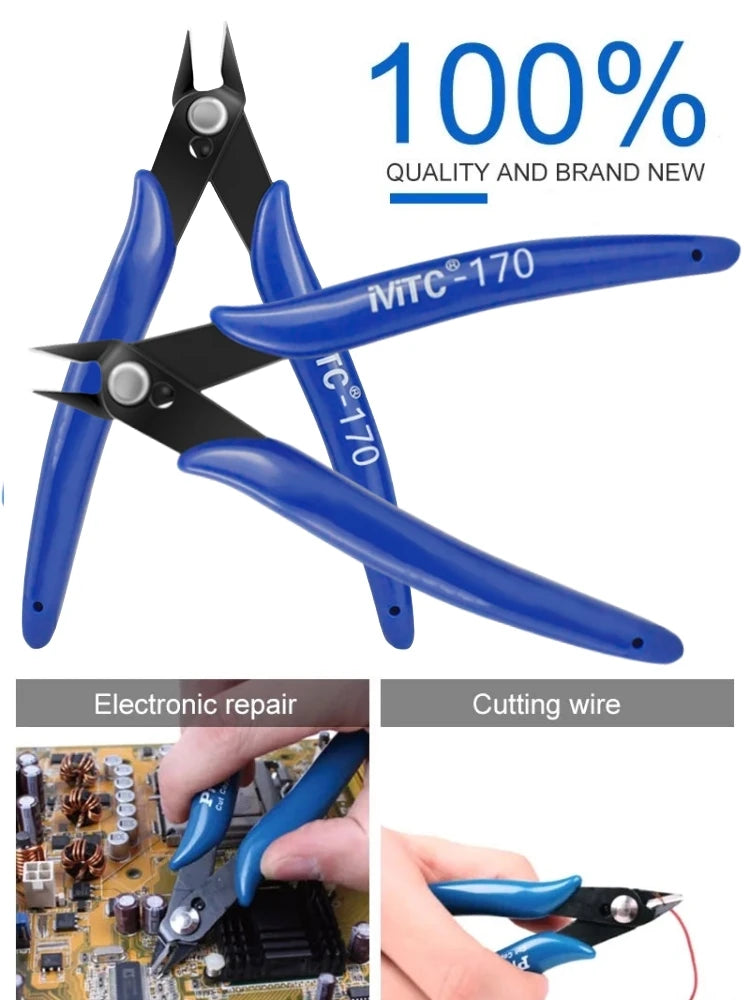 1/5/10PC 170 Wishful Clamp DIY Electronic Diagonal Pliers Side