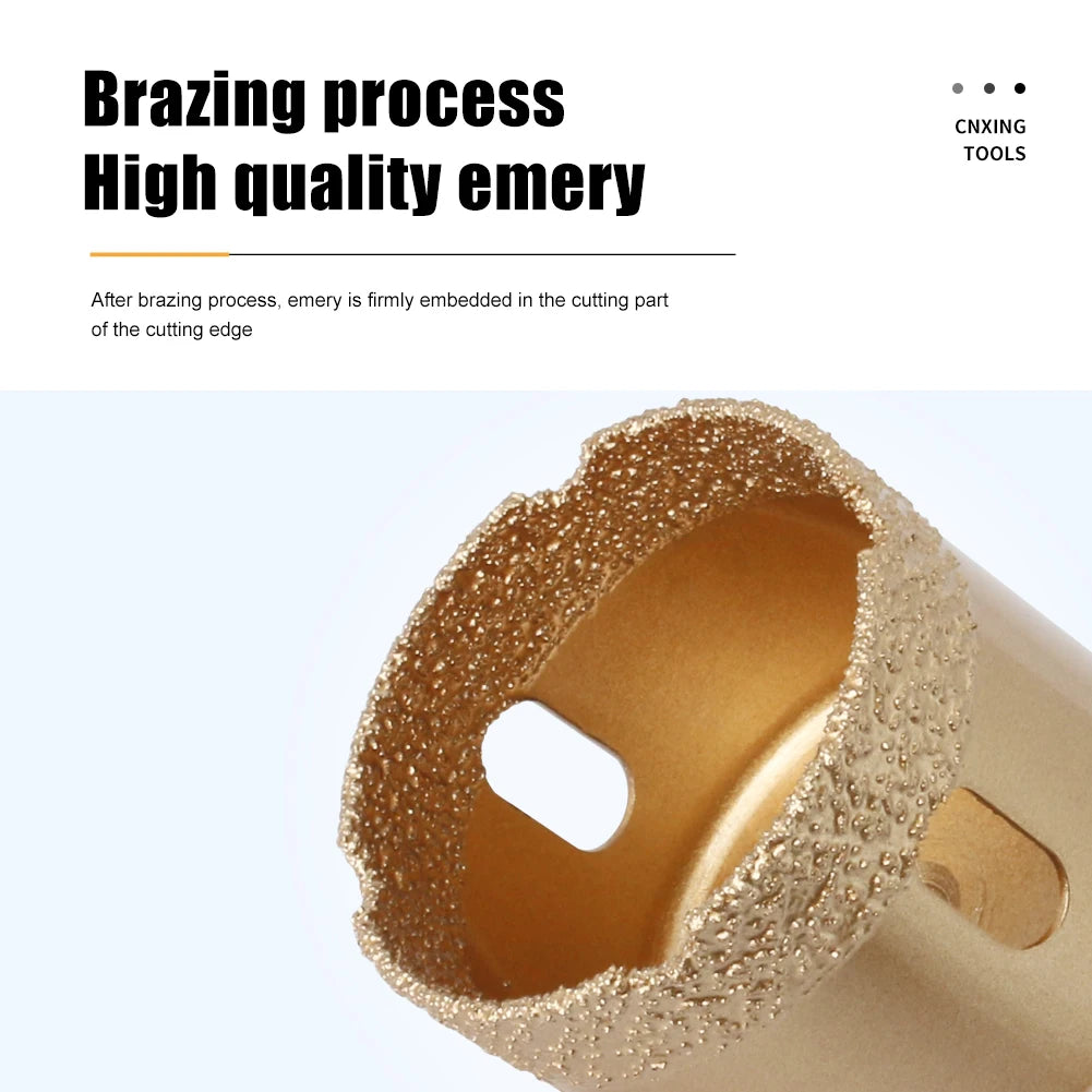 Diamond Brazed Core Dry Drill For Porcelain Tiles Marble Glass