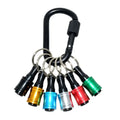 6 PCS 1/4 Inch Bit Holder Keychain, Hex Screwdriver Bits Holder
