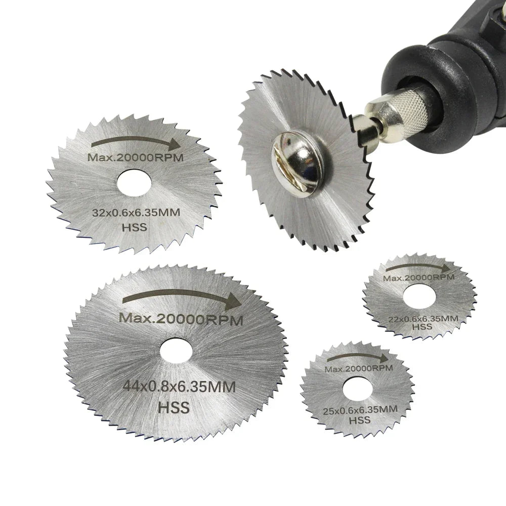 HSS Circular Saw Blade Set – 6-Piece High Speed Steel Cutting Discs