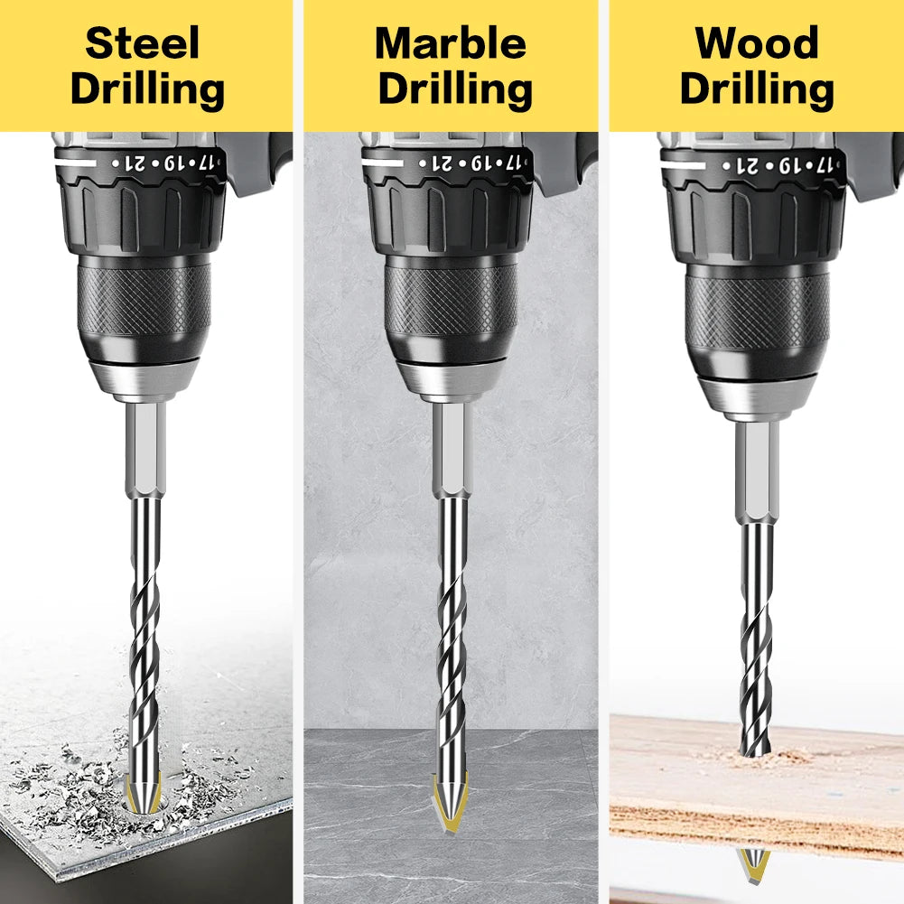 Carbide Hexagonal Shank Tilt Eccentric Diamond Drill Ceramic Cement