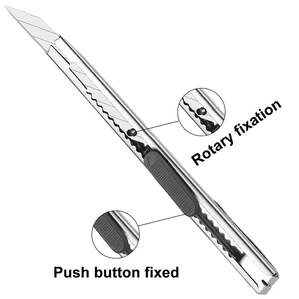 1/5/10Pcs Utility Knife Stainless Steel Paper Cut Box Cutter Tools