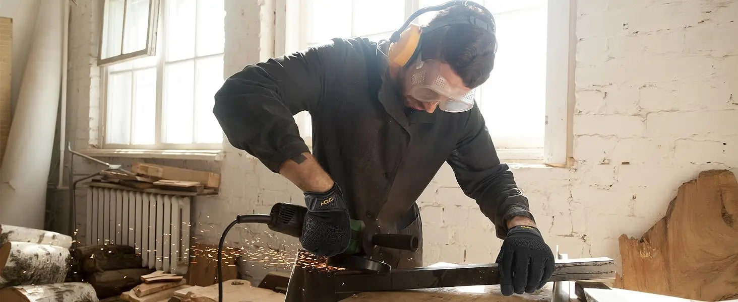 HANDLANDY Tactical Gloves, Flexible Grip Work Gloves for Men