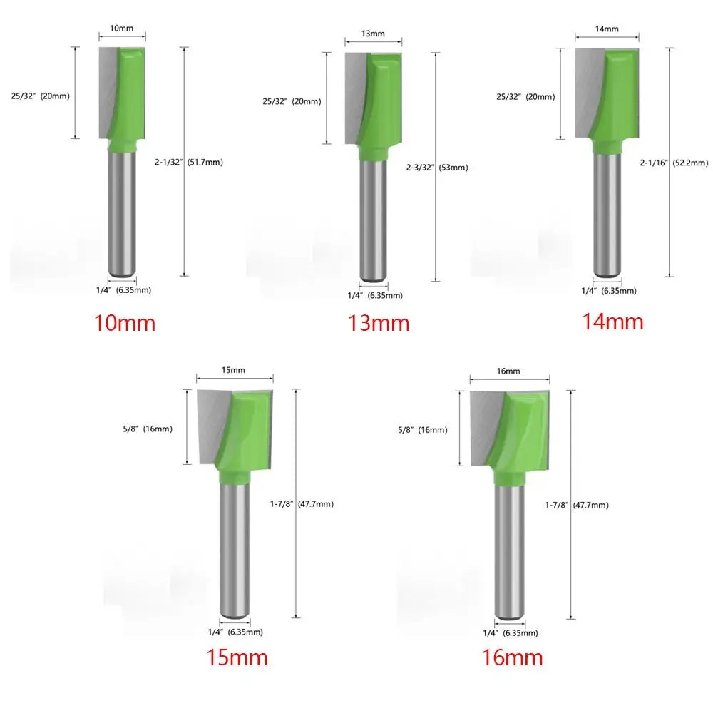 6.35mm Shank Router Bit Bottom Cleaning Trimming Machine Bit Carbide