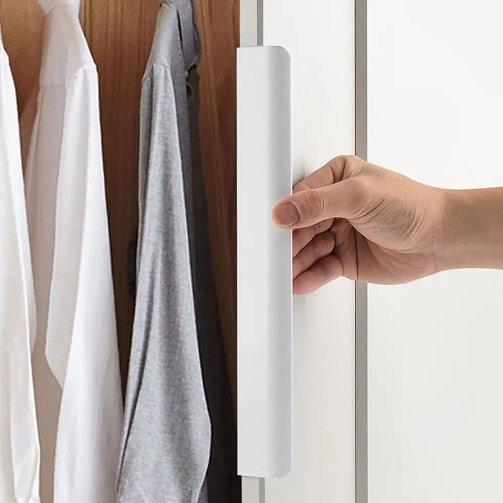 White Hidden Cabinet Pulls Drawer Knobs Long Pull Hidden Handles