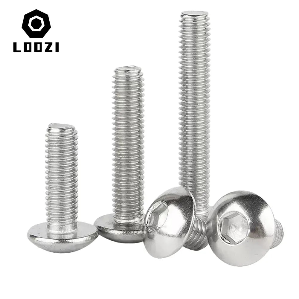 M2 M2.5 M3 M4 M5 M6 M8 M10 304 Stainless Steel Hex Round Pan Mushroom