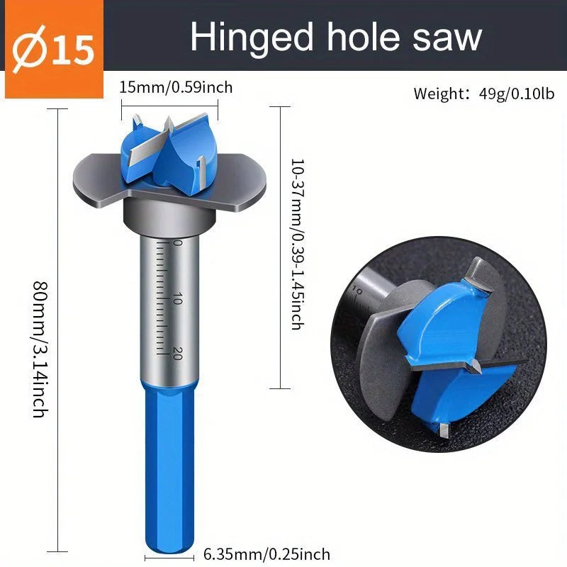 Bi-Metal Hole Saw & Woodworking Hole Opener 15–35mm – HSS Drill Bit