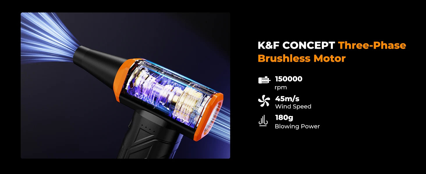 K&F Concept Cordless Electric Air Duster – PC, Laptop & Camera Cleaner