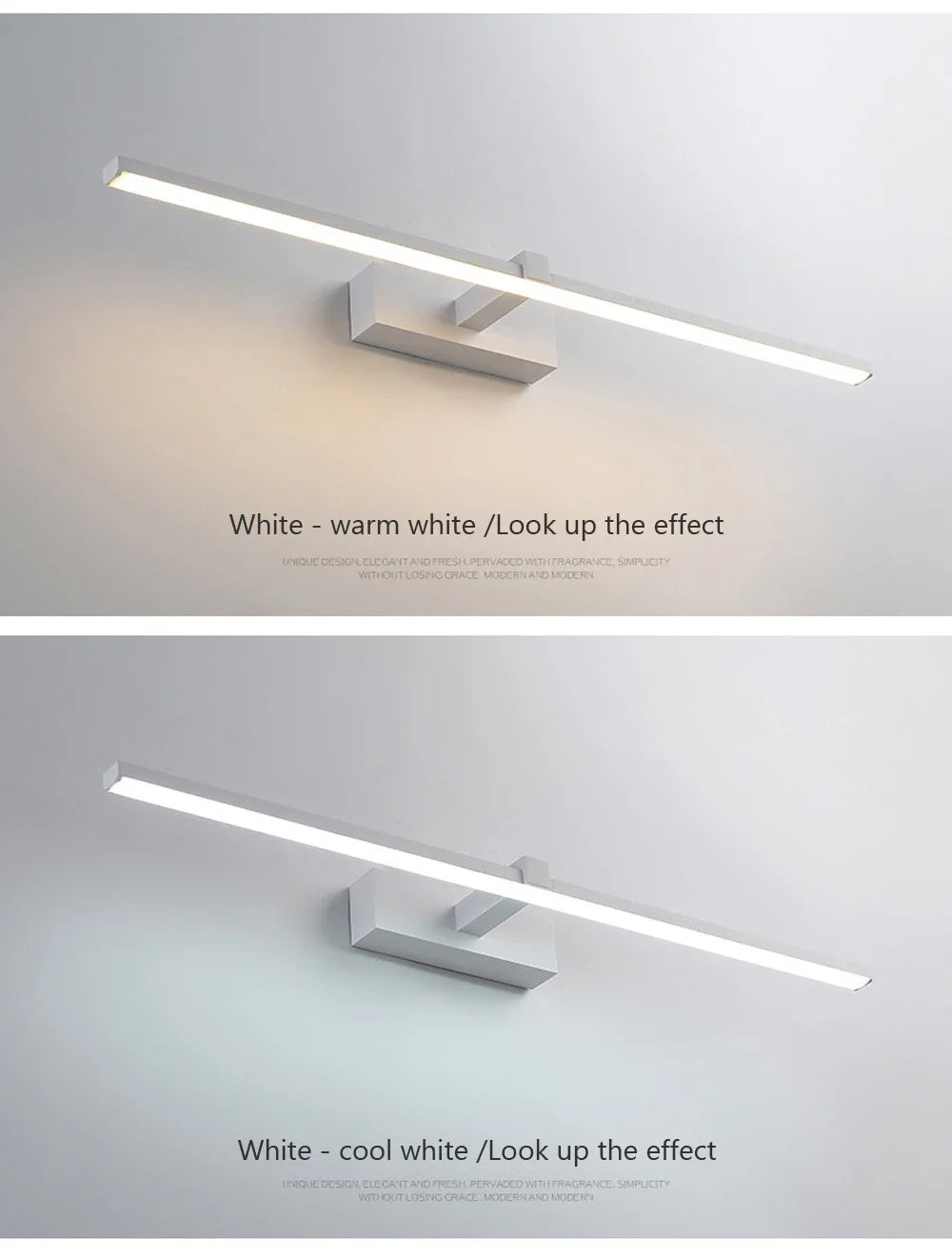 Modern LED Wall Light Bathroom Hardwares Wall Lamp Three Colors
