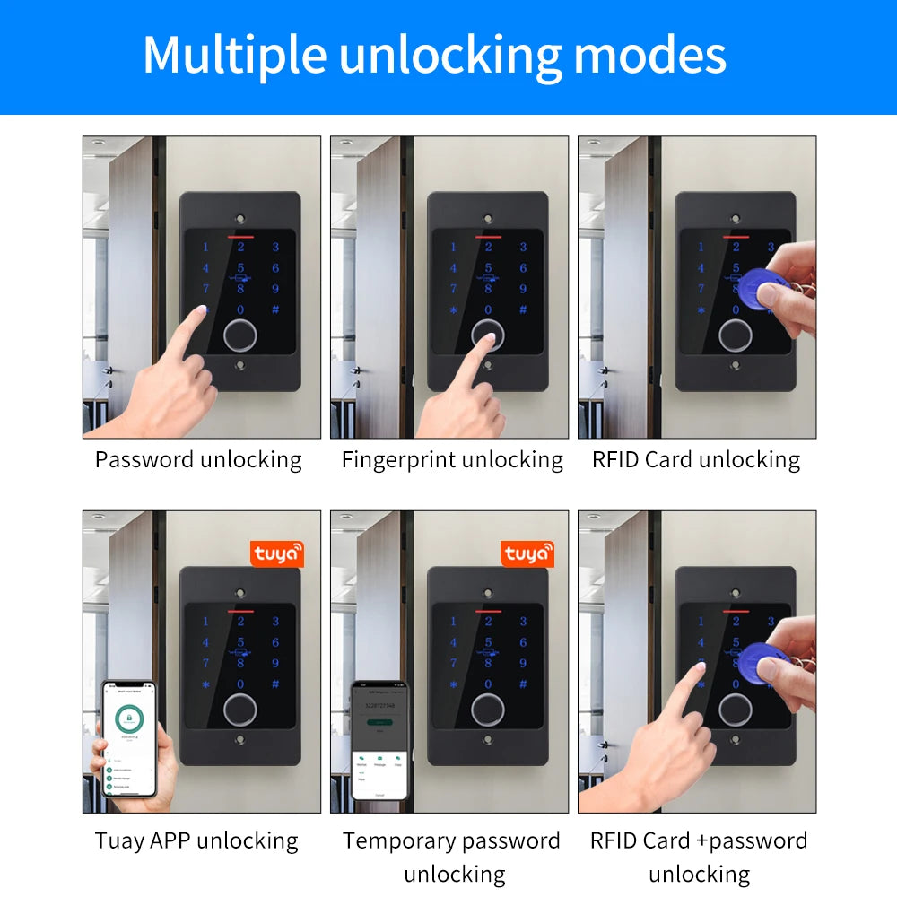 Tuya Wifi Standalone Fingerprint Access Control Keypad Metal