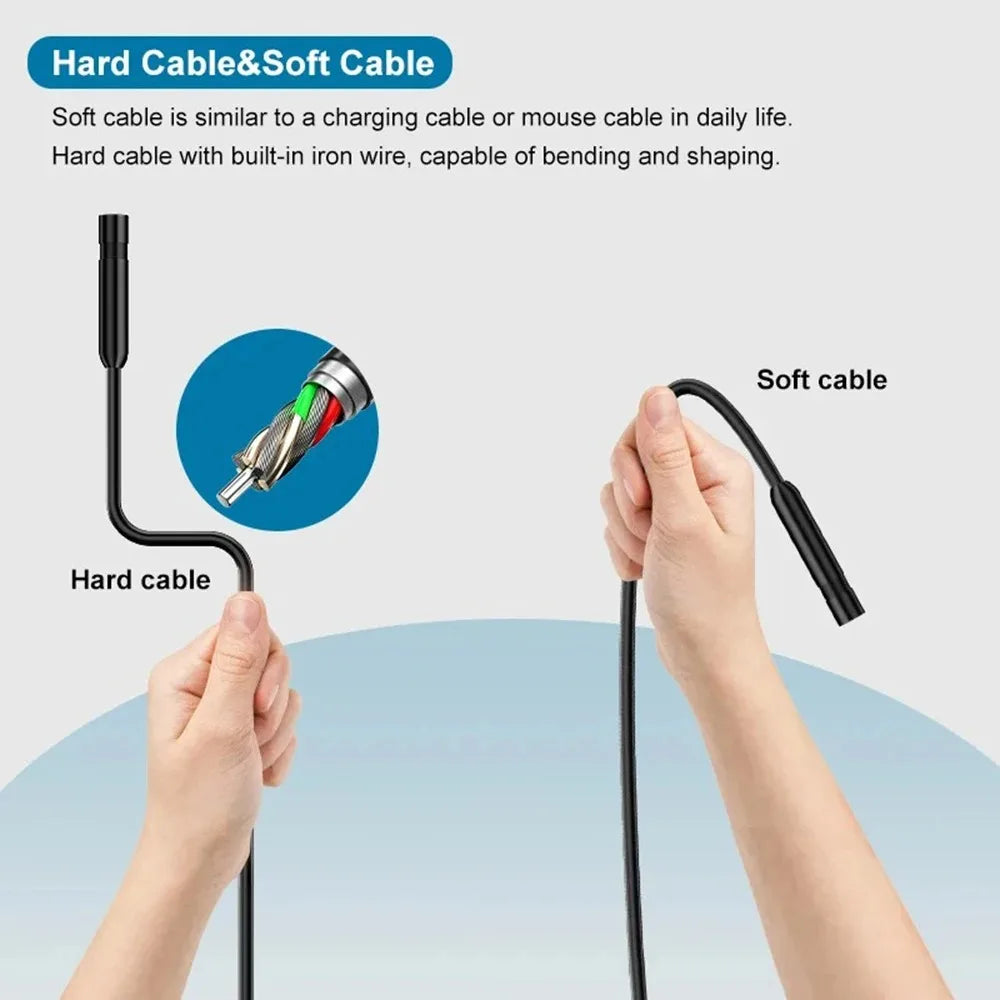 8MM Endoscope Camera 2 in 1 IOS Type-C Mini Inspection Camera for IOS