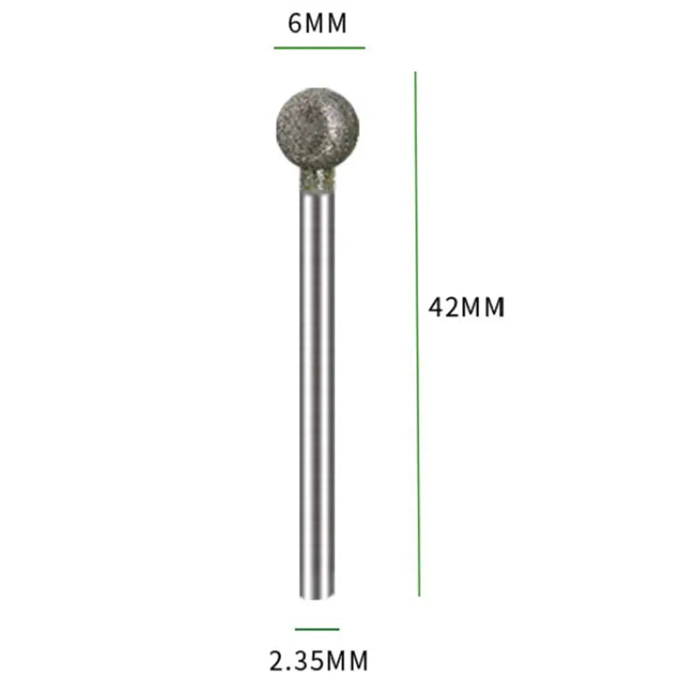 5Pcs 0.5mm-8mm Diamond Round Burring Sanding Drill Bit Cutting