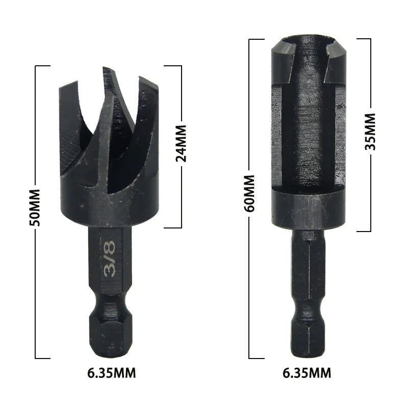 Carbon Steel Hex Shank Krachtige Dowel Bit Woodworking Drill Wood