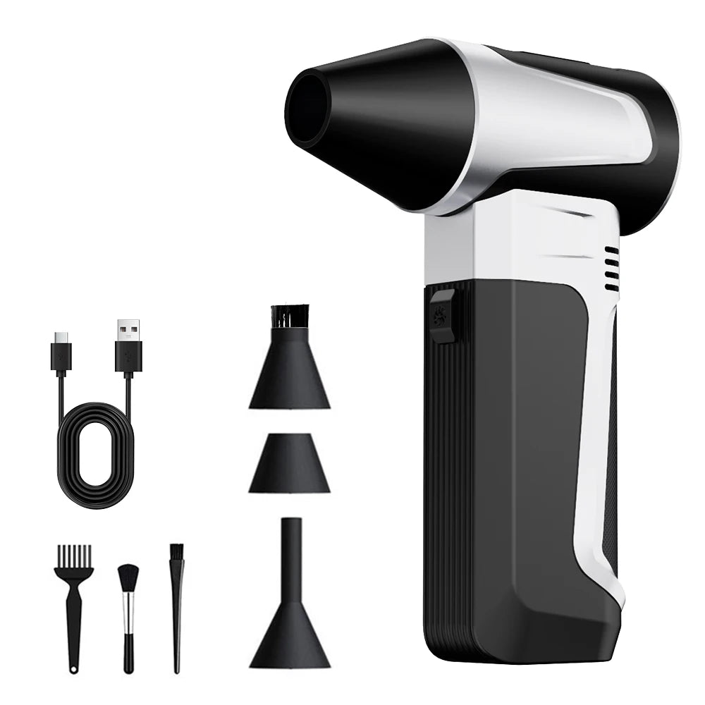 130000RPM Turbo Electric Air Duster – Type-C Rechargeable 5 Nozzles