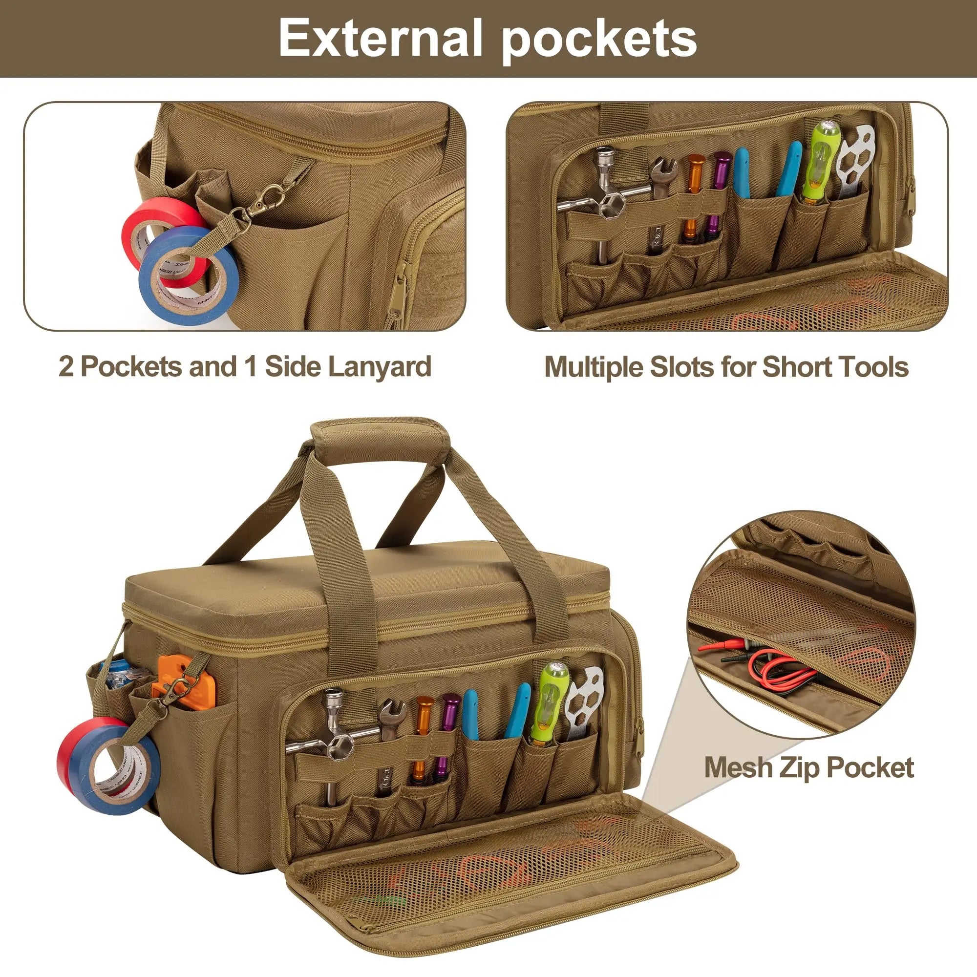 14inch Multifunctional Tool Bag Thickened Large Capacity Waterproofed