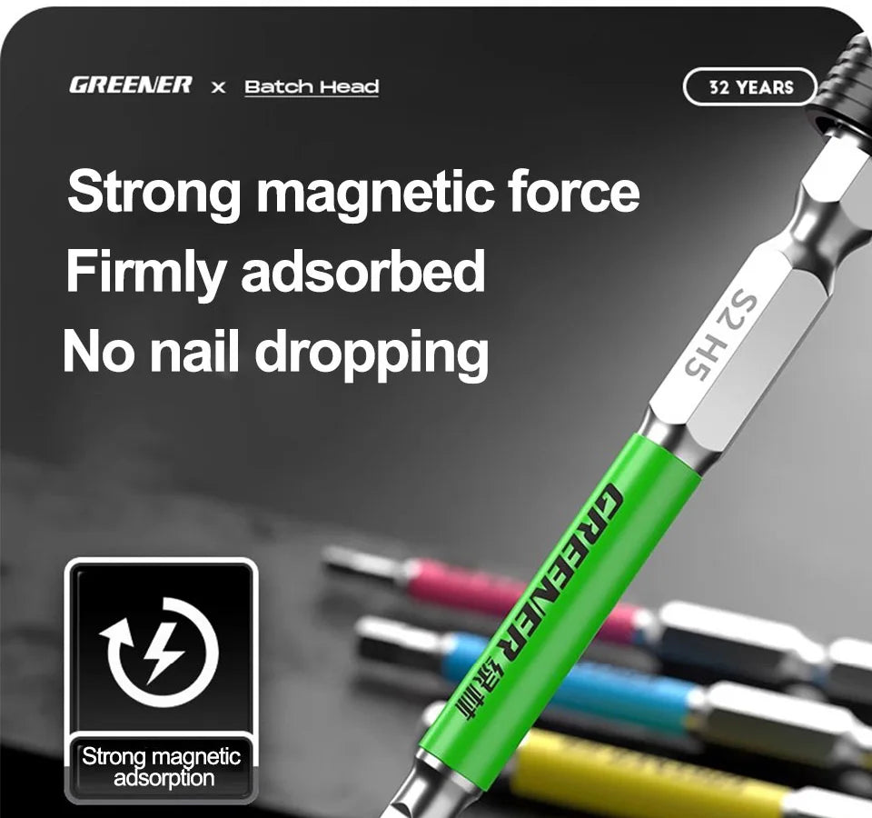 GREENERY Rainbow Hex Head Allen Wrench Screwdriver Bit Set S2