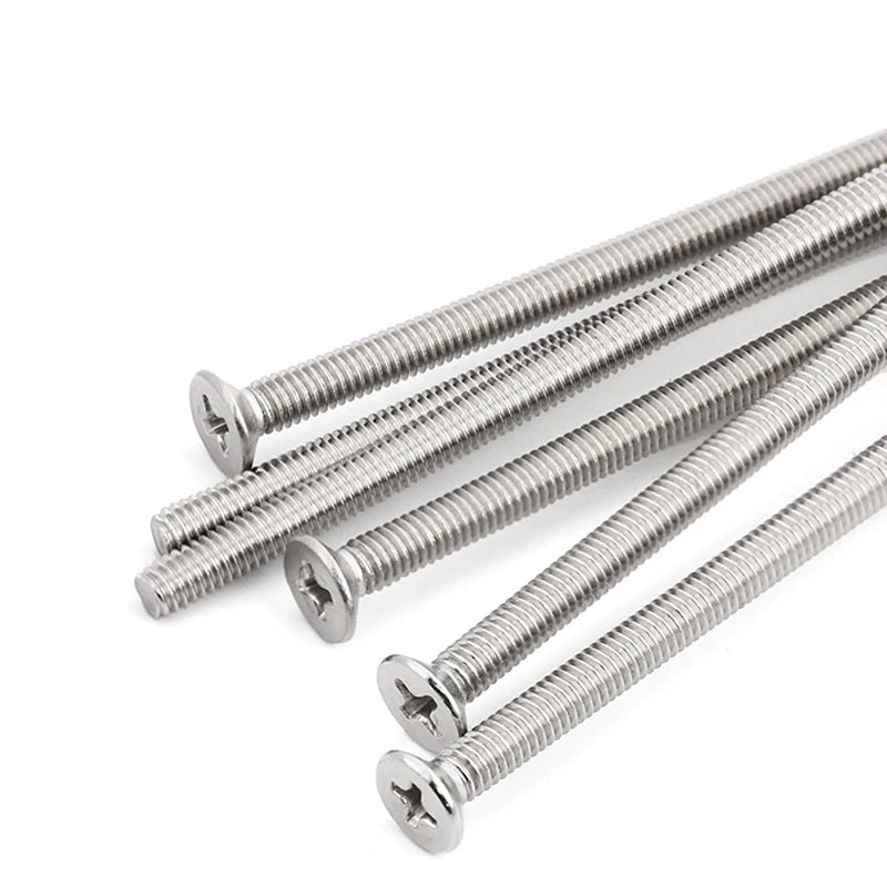 M3 M4 M5 M6 M8 M10 Lengthened Cross Flat Countersunk Head Bolts Extra