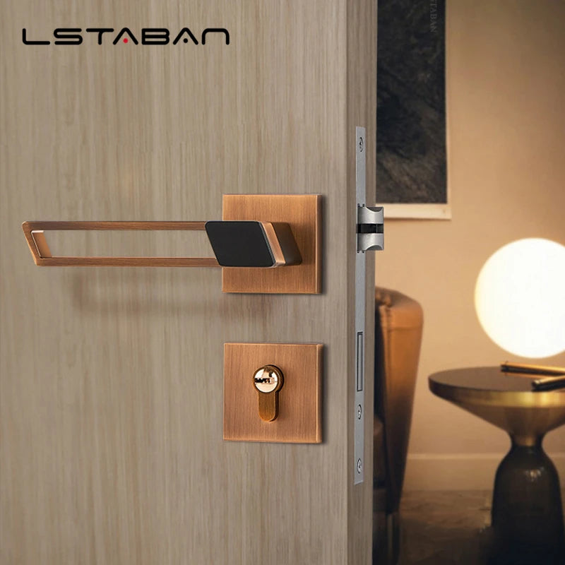 Interior Zinc Alloy Silent Anti-theft Door Lock Security Mute Door